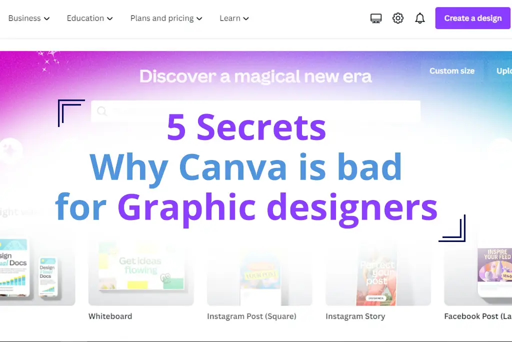 5 Secrets Why Canva is bad for Graphic designers